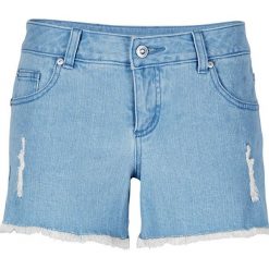 Szorty bonprix niebieski "bleached". Niebieskie bermudy damskie bonprix. Za 69,99 zł.