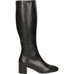 Kozaki MEGU. Czarne kozaki damskie Gino Rossi, na co dzień, ze skóry, eleganckie, bez obcasa, na płaskiej podeszwie, bez zapięcia. Za 399,90 zł.