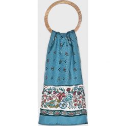 Polo Ralph Lauren - Apaszka. Niebieskie szaliki damskie Polo Ralph Lauren, bez wzorów, z jedwabiu. Za 259,90 zł.