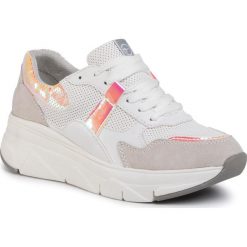 Sneakersy TAMARIS - 1-23741-24 White Comb 197. Białe półbuty damskie Tamaris, ze skóry ekologicznej. W wyprzedaży za 199,00 zł.