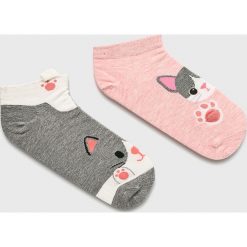 Answear - Skarpetki (2-pack). Szare skarpetki damskie ANSWEAR, bez wzorów, z elastanu. Za 29,90 zł.