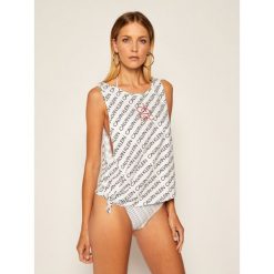 Top Calvin Klein Swimwear Side Knotted KW0KW01018. Białe bluzki damskie Calvin Klein Swimwear, l, bez wzorów, polo. Za 199,00 zł.