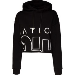 Bluza z kapturem P.E NATION RESTART HOODIE. Czarne bluzy damskie Pe Nation, z nadrukiem, z bawełny, na fitness i siłownię. Za 710,00 zł.