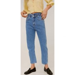 Mango - Jeansy Slouchy. Niebieskie jeansy damskie Mango, z podwyższonym stanem. W wyprzedaży za 89,90 zł.