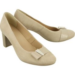 MARCO SHOES 0644P-450-030-1 jasny beż, czółenka damskie. Czółenka damskie Marco Shoes, bez wzorów, ze skóry, bez obcasa, na obcasie. Za 249,90 zł.