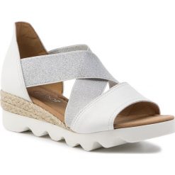 Espadryle GABOR - 22.780.50 Weiss (Jute). Szare espadryle damskie Gabor, bez wzorów, ze skóry, bez obcasa, na obcasie. W wyprzedaży za 319,00 zł.