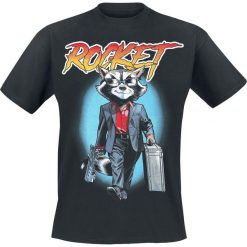 Guardians Of The Galaxy Rocket 80's Vice T-Shirt czarny. Czarne t-shirty męskie z nadrukiem marki Guardians Of The Galaxy, s, z okrągłym kołnierzem. Za 54,90 zł.