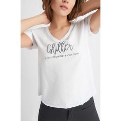 T-shirty damskie: Luźna koszulka z napisem