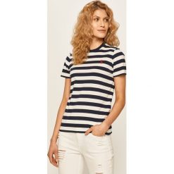 Polo Ralph Lauren - T-shirt. Niebieskie bluzki damskie Polo Ralph Lauren, s, bez wzorów, z bawełny, z okrągłym kołnierzem, z krótkim rękawem. Za 299,90 zł.