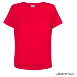 T-shirt basic CZERWONY. Czerwone t-shirty damskie Pakamera, z nadrukiem, z bawełny. Za 99,00 zł.
