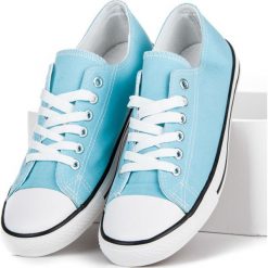 Trampki damskie slip on: Błękitne trampki KAREN