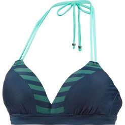 Biustonosz bikini w kolorze granatowo-morskim. Niebieskie bikini Najlepsze stroje na plażę, z materiału. W wyprzedaży za 82,95 zł.