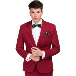 Marynarka MARTINO MAAS000142. Czerwone marynarki męskie marki Giacomo Conti, m, w kolorowe wzory, z bawełny, klasyczne. Za 499,00 zł.