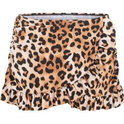 Spódniczka kąpielowa z wszytymi figami bonprix w cętki leoparda. Pomarańczowe stroje kąpielowe damskie bonprix, bez wzorów. Za 44,99 zł.