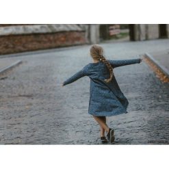 SUKIENKA Emma Miami. Szare sukienki dziewczęce marki Pakamera, z długim rękawem, długie, maxi. Za 70,00 zł.