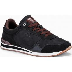 Buty męskie sneakersy T332 - granatowe. Niebieskie sneakersy męskie Ombre Clothing, bez zapięcia. Za 89,00 zł.
