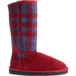 Buty zimowe damskie: Kozaki „Sabina” w kolorze czerwono-niebieskim