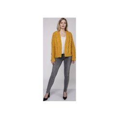 Sweter bez zapięcia, SWE150 żółty MKM. Żółte swetry damskie marki Mkm swetry, s, bez wzorów, z jeansu, bez rękawów, bez kaptura. Za 138,00 zł.