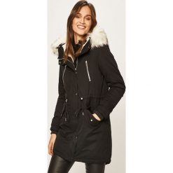 Tally Weijl - Parka. Czarne kurtki damskie TALLY WEIJL, s, bez wzorów, z bawełny, długie. Za 319,90 zł.