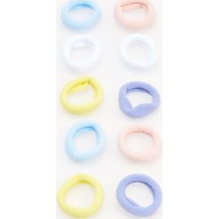 Gumki do włosów 10 pack - Niebieski. Niebieskie ozdoby do włosów Reserved. Za 9,99 zł.