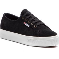 Tenisówki SUPERGA - 2730 Cotu S00C660 Black 999. Czarne półbuty damskie Superga, bez wzorów, ze skóry, bez zapięcia. W wyprzedaży za 279,00 zł.