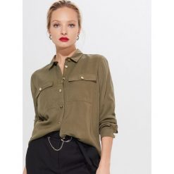Koszula z lyocellu Tencel™ Eco Aware - Khaki. Brązowe koszule damskie Mohito, z lyocellu. Za 119,99 zł.