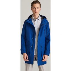 Parka z kapturem - Niebieski. Niebieskie parki męskie Reserved, xl, bez wzorów, z kapturem. Za 159,99 zł.