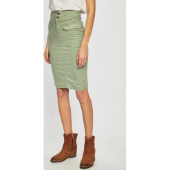 Answear - Spódnica. Zielone spódniczki damskie ANSWEAR, s, z elastanu, casualowe, z podwyższonym stanem, midi, ołówkowe. W wyprzedaży za 59,90 zł.