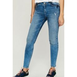 Jeansy skinny z wysokim stanem - Niebieski. Niebieskie jeansy damskie Sinsay, bez wzorów, z jeansu, z podwyższonym stanem. Za 59,99 zł.