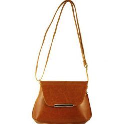 Torebka skórzana damska listonoszka DAN-A T81 camel - camel. Brązowe listonoszki damskie ze skóry, retro, małe. Za 149,99 zł.