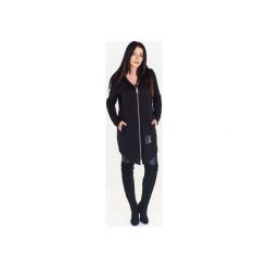 Długa bluza z kapturem. Czarne bluzy damskie Bird, bez wzorów, z długim rękawem, długie, z kapturem. Za 322,00 zł.