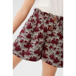 Mango Kids - Szorty dziecięce Sabana 110-164 cm. Brązowe spodenki dziewczęce Mango Kids, bez wzorów, z wiskozy, casualowe. Za 79,90 zł.