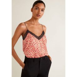 Mango - Top Camelio. Szare topy damskie Mango, l, z aplikacjami, z koronki. Za 119,90 zł.