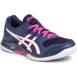 Buty ASICS - Gel-Rocket 9 1072A034 Peacoat/White 401. Niebieskie buty sportowe damskie Asics, bez wzorów, z tworzywa sztucznego, sportowe, na fitness i siłownię. Za 269,00 zł.