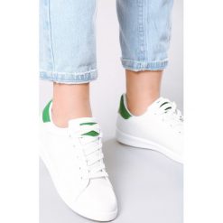 Biało-Zielone Buty Sportowe Athletic Field. Zielone buty sportowe damskie Born2be, bez wzorów, ze skóry, sportowe. Za 69,99 zł.