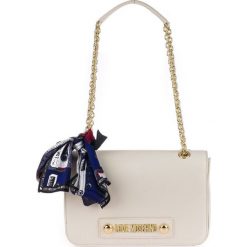 Love Moschino torebka damska JC4219-PP08-KD0-110 biała. Białe torebki klasyczne damskie Love Moschino, w paski, eleganckie, bez dodatków. W wyprzedaży za 623,00 zł.
