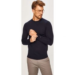 Tommy Hilfiger Tailored - Sweter. Niebieskie swetry męskie Tommy Hilfiger Tailored, s, bez wzorów, z wełny, z okrągłym kołnierzem, bez kaptura. W wyprzedaży za 449,90 zł.