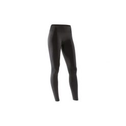 Legginsy do tańca nowoczesnego bezszwowe damskie czarne. Czarne legginsy sportowe damskie DOMYOS, xs, bez wzorów, z elastanu, na fitness i siłownię. Za 39,99 zł.