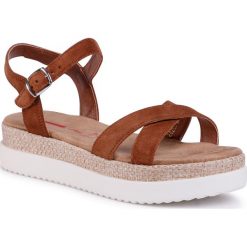Espadryle S.OLIVER - 5-28201-24 Cognac 305. Pomarańczowe espadryle damskie S.Oliver, bez wzorów, ze skóry, bez obcasa. Za 239,00 zł.