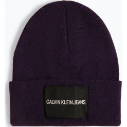Calvin Klein Jeans - Czapka damska z dodatkiem kaszmiru, lila. Czarne czapki damskie Calvin Klein Jeans, z jeansu. Za 179,95 zł.