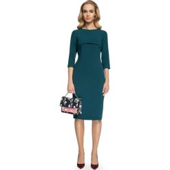 MILAGROS Sukienka z bolerkiem - zielona. Zielone sukienki damskie Stylove, na co dzień, s, bez wzorów, z poliesteru, biznesowe, bez kołnierzyka, bez rękawów, ołówkowe. Za 199,00 zł.