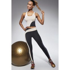 Damskie legginsy sportowe Flow. Spodnie damskie Basbleu, bez wzorów, ze skóry, sportowe, do biegania. Za 94,99 zł.
