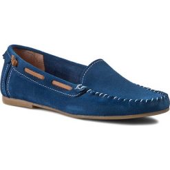 Mokasyny FILIPE - 8130 Ca Azul/Vc Camel. Niebieskie mokasyny damskie marki Filipe, ze skóry, na obcasie. W wyprzedaży za 169,00 zł.