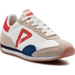 Sneakersy PEPE JEANS - Tahiti Retro Junior PBS30390 White 800. Białe trampki chłopięce Pepe Jeans, bez wzorów, z jeansu, retro, na sznurówki. W wyprzedaży za 139,00 zł.