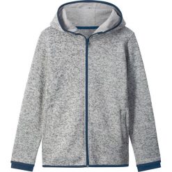 Bluza rozpinana z dzianiny z polarem bonprix jasnoszary melanż. Szare bluzy dziewczęce bonprix, bez wzorów, z dzianiny, bez rękawów, z kapturem. Za 37,99 zł.