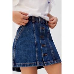 Mango Kids - Spódnica dziecięca Belli 110-164 cm. Zielone spódniczki dziewczęce Mango Kids, na co dzień, bez wzorów, z bawełny, mini, proste. Za 69,90 zł.
