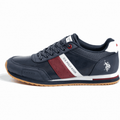 U.S. POLO ASSN. tenisówki męskie JASON 4121S0/YM1 44 niebieskie. Niebieskie buty sportowe męskie U.S. Polo Assn., w paski, ze skóry, klasyczne, z paskami. W wyprzedaży za 269,00 zł.
