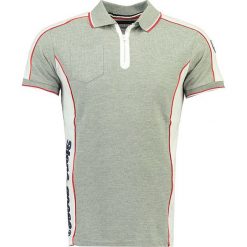 Koszulka polo "Kifa" w kolorze jasnoszarym. Szare koszulki męskie Stone Goose, m, w paski, z bawełny, bez rękawów. W wyprzedaży za 98,95 zł.