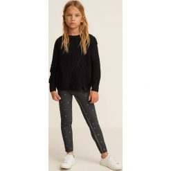 Mango Kids - Legginsy dziecięce Virgo 110-164 cm. Niebieskie spodnie dziewczęce marki Mango Kids, z elastanu. W wyprzedaży za 35,90 zł.