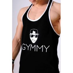 Tank top gymmy czarny. Czarne t-shirty męskie Pakamera, m, bez wzorów, z elastanu, bez kołnierzyka. Za 89,00 zł.